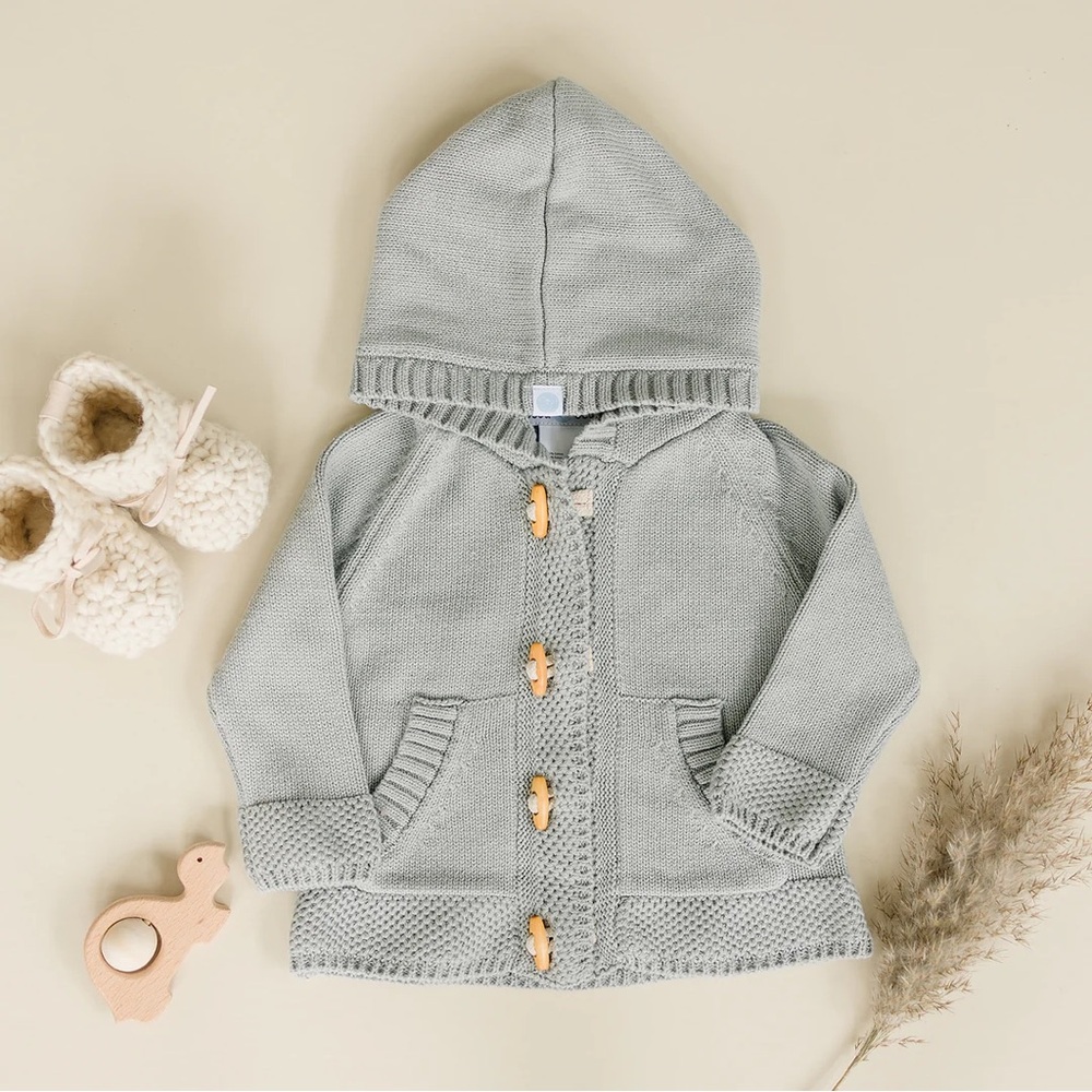 BNWT Beba Bean Knit Hoodie size 6-12 months unisex
